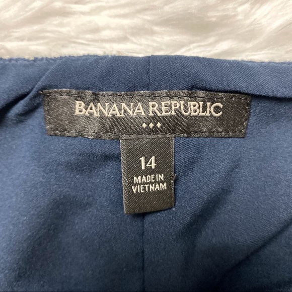 Banana Republic Woven Blue and Cream Mini Skirt 14 - Picture 6 of 8